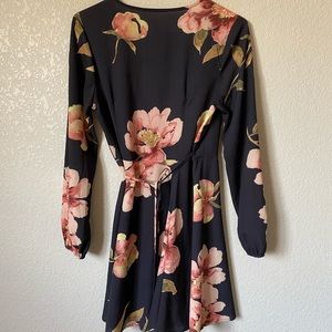 Floral wrap dress